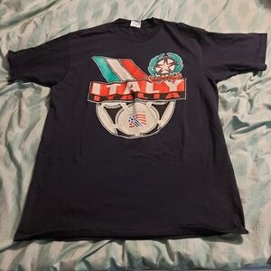 VINTAGE 1994‎ ITALY WORLD CUP SOCCER T SHIRT MENS XL Made In Canada 🇨🇦
